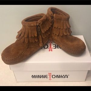 Minnetonka Double Fringed Infant Moccasin Booties